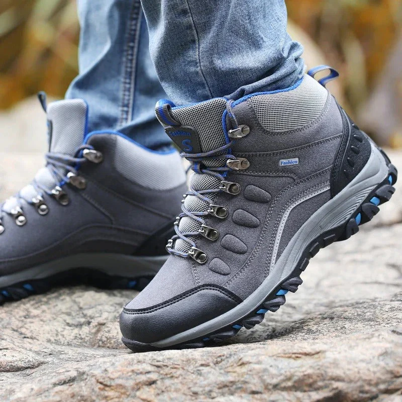 Bottes de randonnée imperméables unisexe – Bottes de trekking robustes plein air pour hommes et femmes avec adhérence tous terrains et soutien de la cheville - Image 3