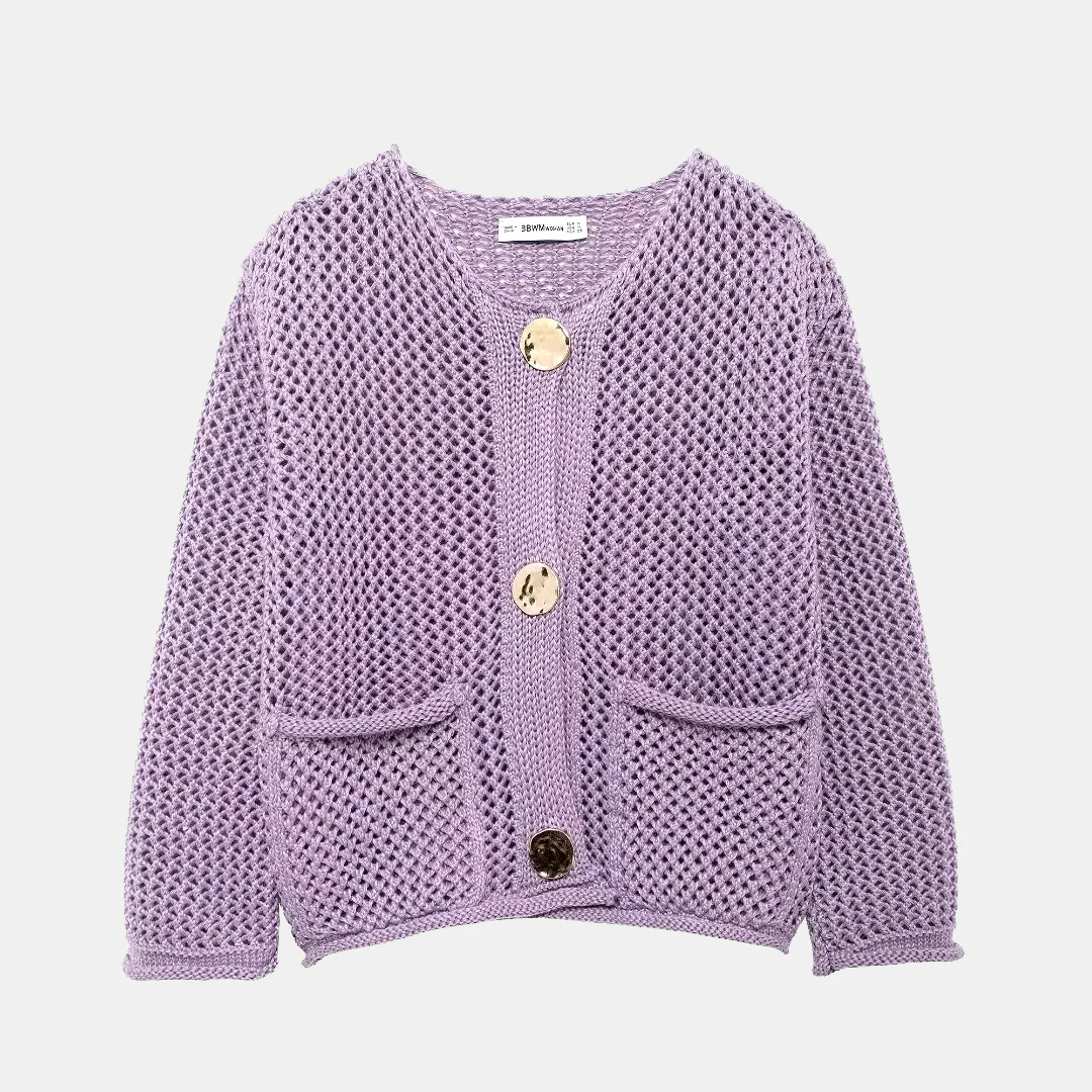Cardigan en tricot boutonné élégant et confortable pour femme - Image 3