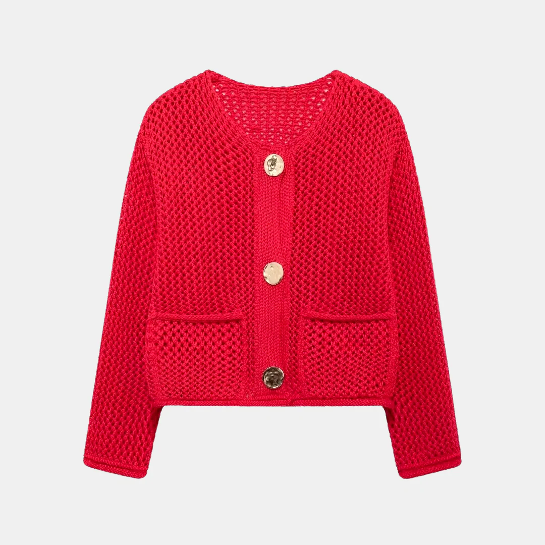 Cardigan en tricot boutonné élégant et confortable pour femme - Image 4