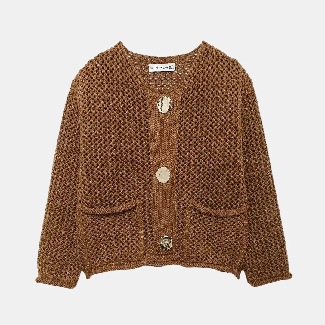 Cardigan en tricot boutonné élégant et confortable pour femme - Image 5