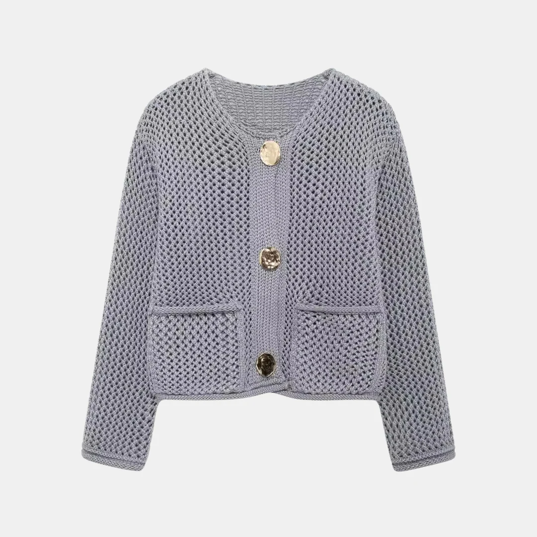 Cardigan en tricot boutonné élégant et confortable pour femme - Image 7