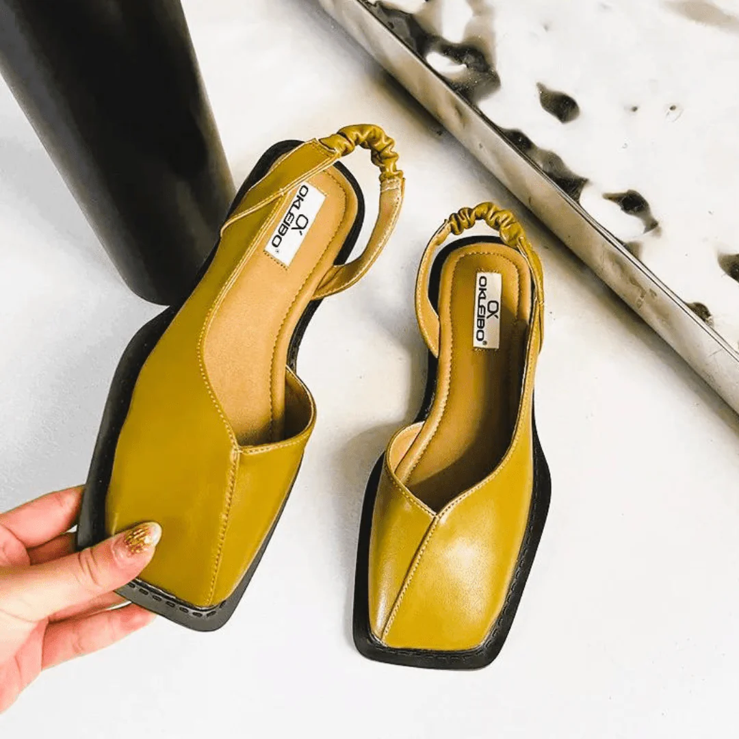 Chaussures plates en cuir sans lacets pour femmes - Image 10
