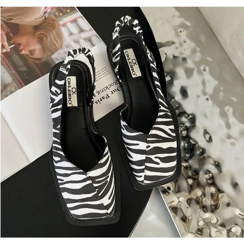 Chaussures plates en cuir sans lacets pour femmes - Image 5