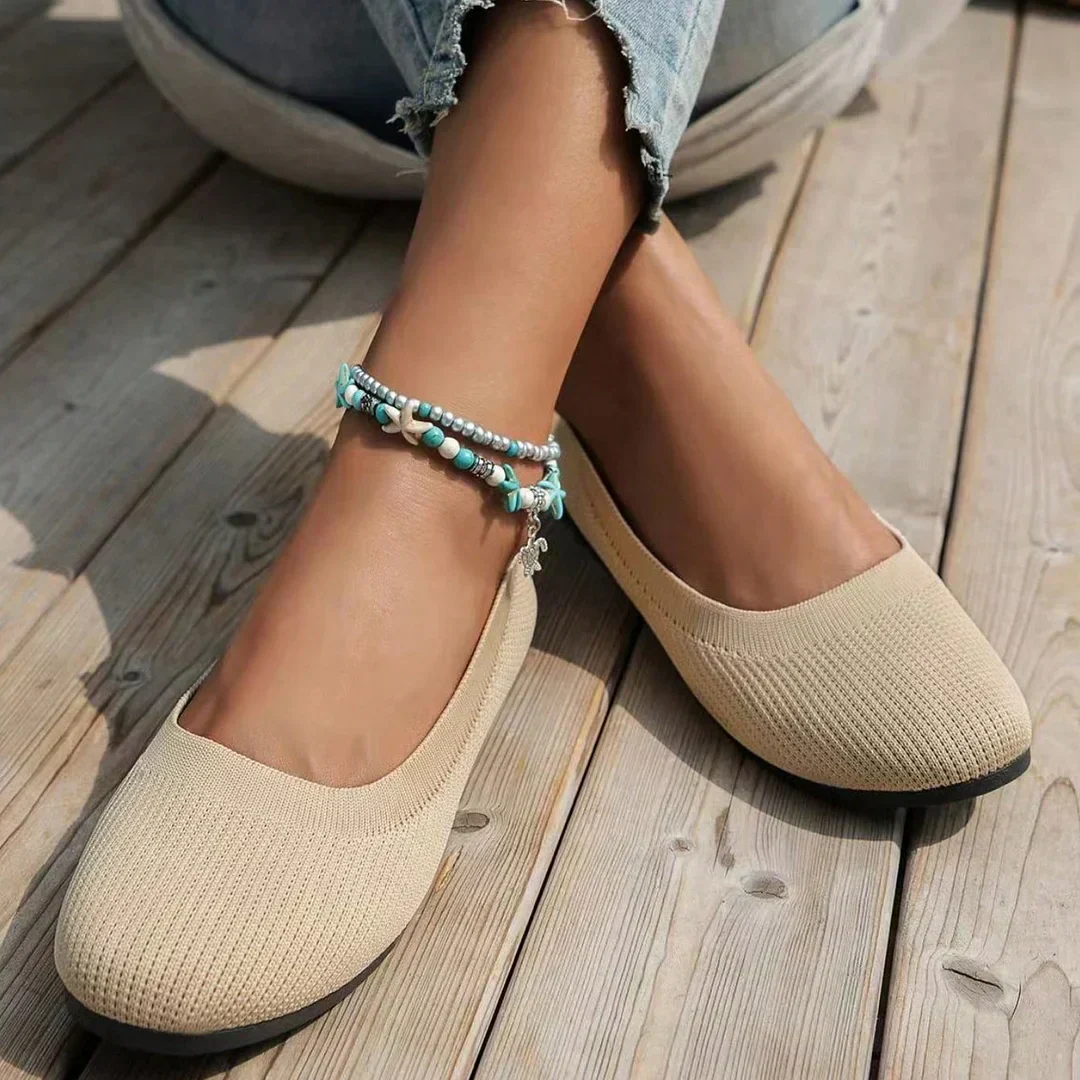 Chaussures Plates Femme Antidérapantes en Maille Légère – Confort Respirant pour Travail et Marche - Image 4