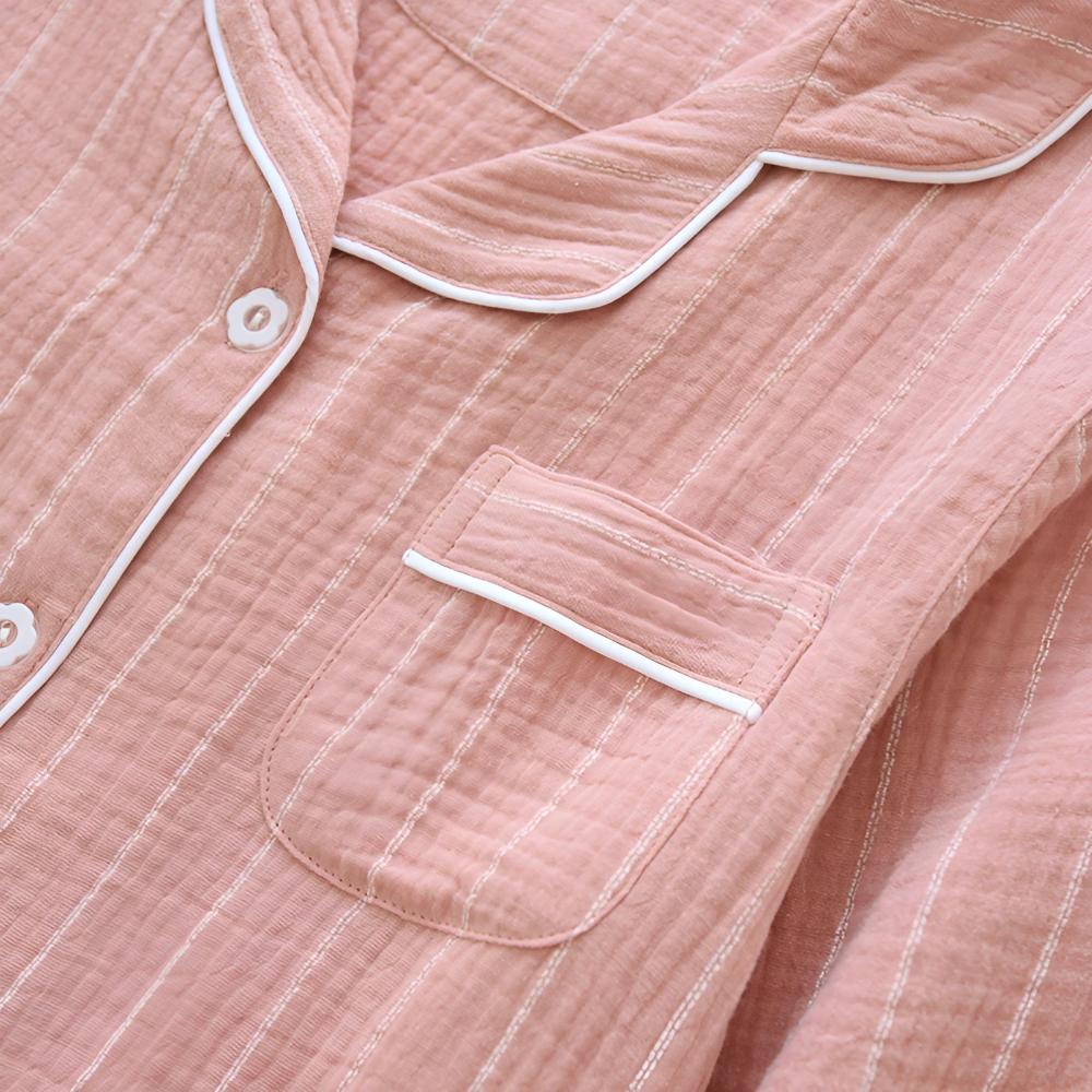 Chemise de Nuit en Coton Rayures Pastel - Image 6