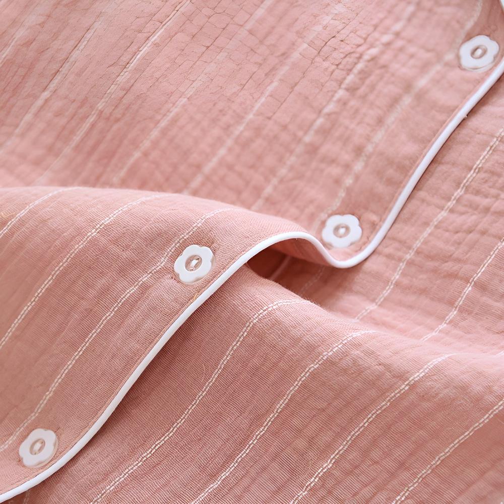 Chemise de Nuit en Coton Rayures Pastel - Image 9