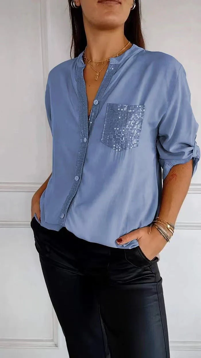 Chemisier Femme Blanche En Coton À Coupe Élancée Et Manches Longues - Image 10