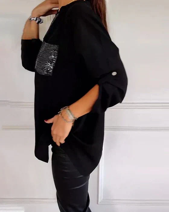 Chemisier Femme Blanche En Coton À Coupe Élancée Et Manches Longues - Image 4