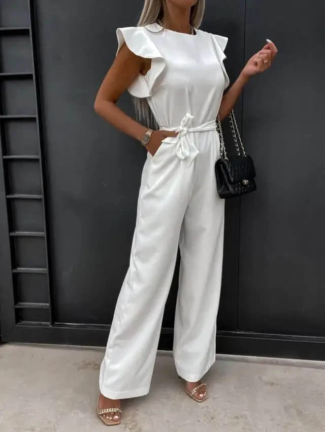 Combinaison élégante et confortable femmes à manches papillon – Tenue une-pièce légère et stylée pour occasions formelles et décontractées - Image 4