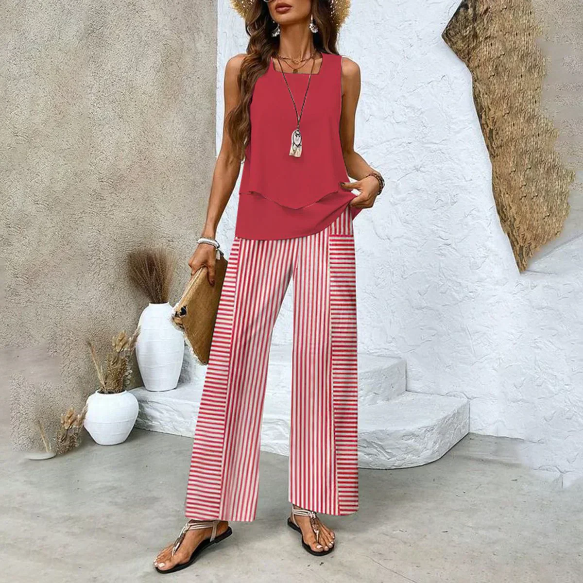 Ensemble 2 Pièces Élégant Décontracté Femme Été – Tendance, Polyvalent, Stylé - Image 6