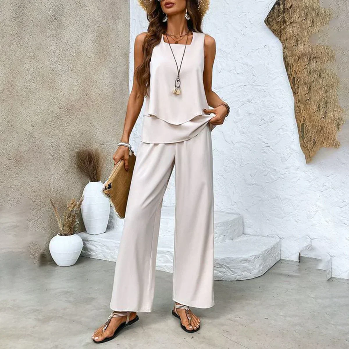 Ensemble 2 Pièces Élégant Décontracté Femme Été – Tendance, Polyvalent, Stylé - Image 7