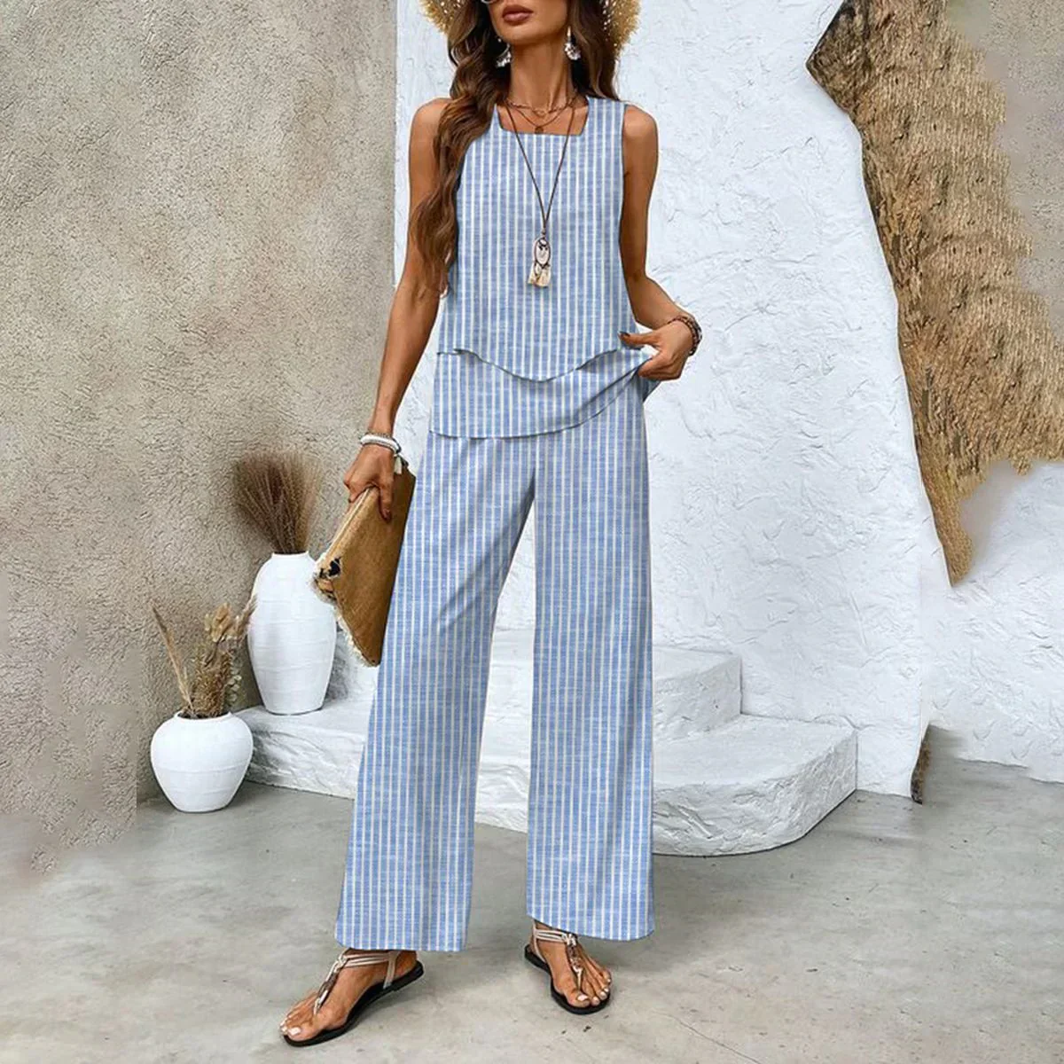 Ensemble 2 Pièces Élégant Décontracté Femme Été – Tendance, Polyvalent, Stylé - Image 8