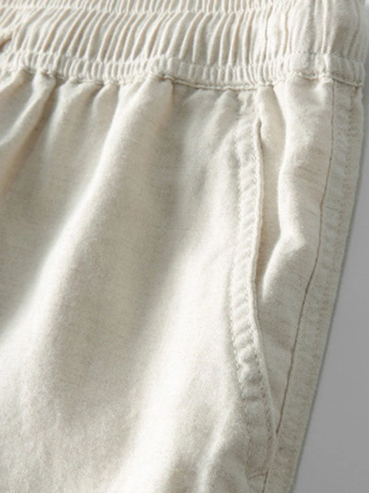 Ensemble Chemise Pantalon Été Décontracté Élégant en Lin Homme – Léger Respirant Deux Pièces Plage Décontractée - Image 8