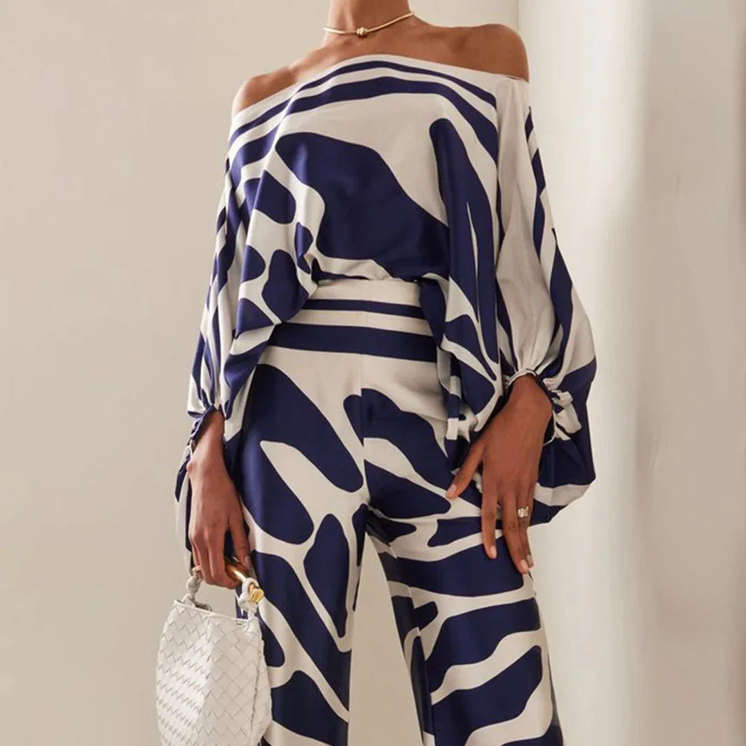 Ensemble Deux Pièces Satin à Épaule Asymétrique Femme – Élégant, Fluide Léger - Image 8