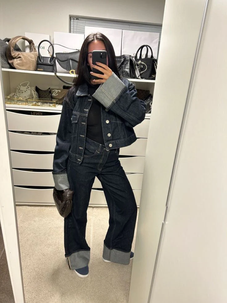 Ensemble en denim chic et stylé pour femmes - décontracté, élégant - Image 10