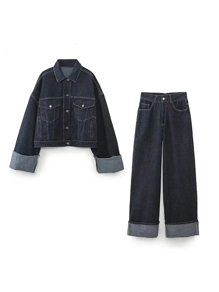 Ensemble en denim chic et stylé pour femmes - décontracté, élégant - Image 13