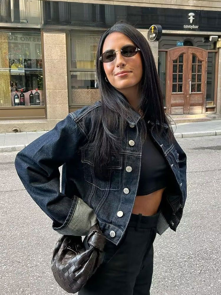 Ensemble en denim chic et stylé pour femmes - décontracté, élégant - Image 4
