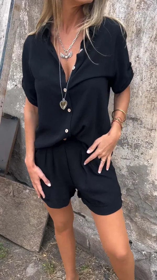 Ensemble Femme Décontracté Chemise et Short – Tenue Légère Été Chic - Image 4