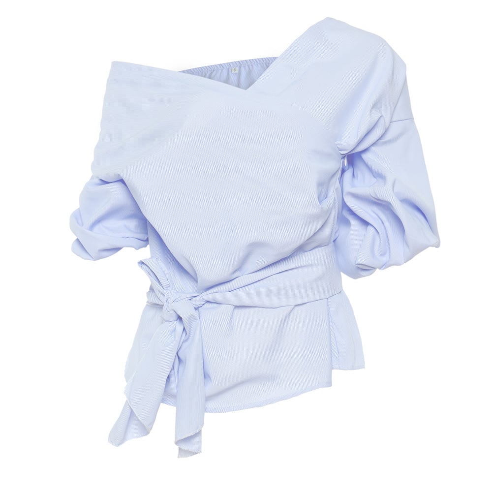 Blouse en Coton Portefeuille Élégante Femmes – Féminine, Flatteur, Polyvalente - Image 3