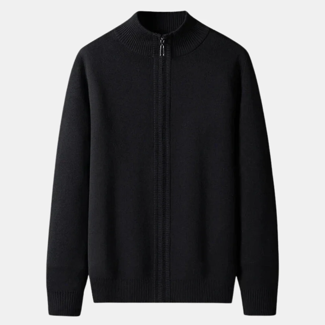 Hommes Cardigan zippé confortable en coton élégant - Image 3