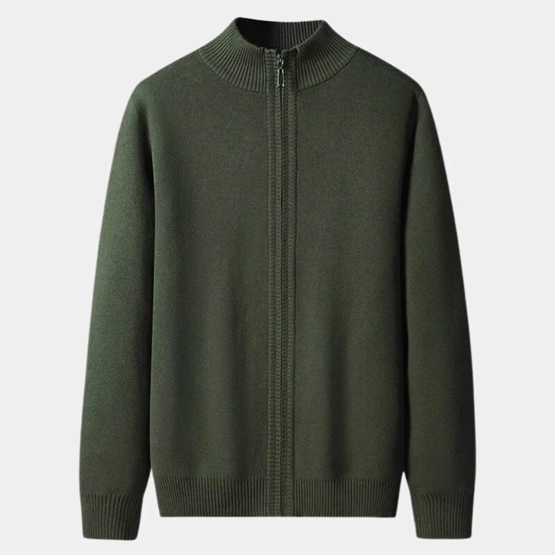 Hommes Cardigan zippé confortable en coton élégant - Image 5