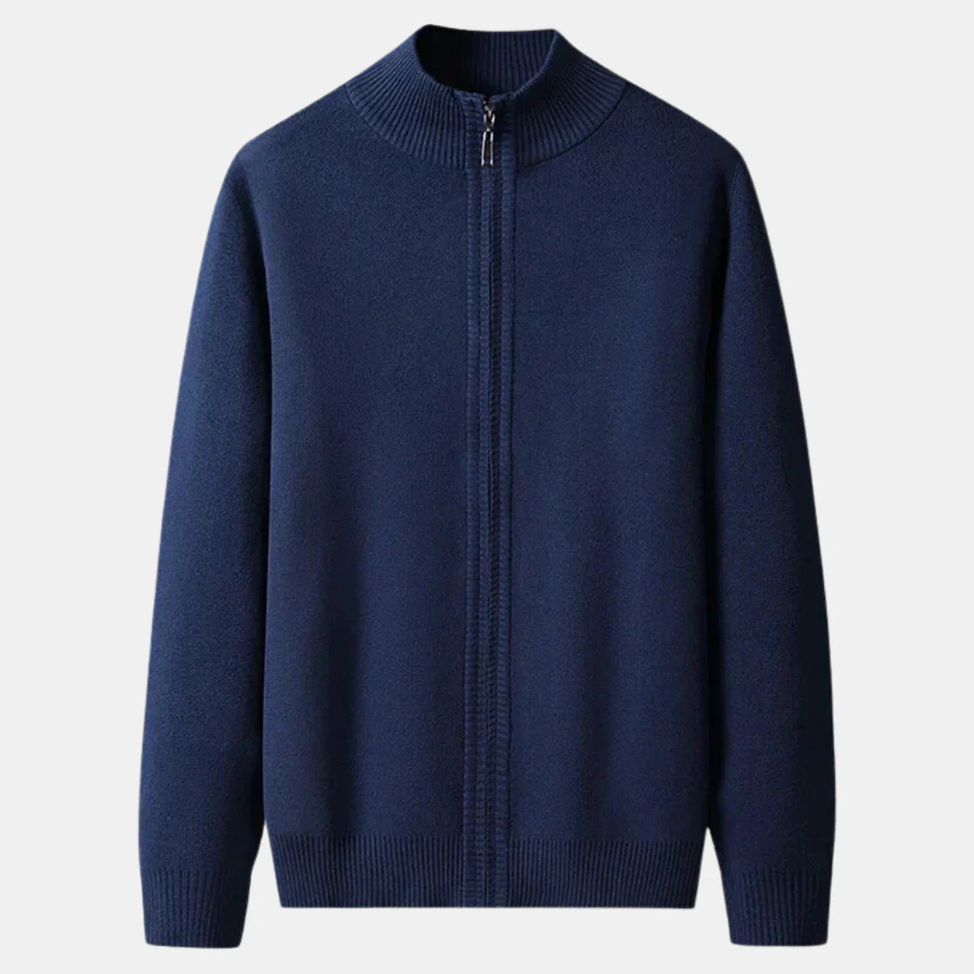 Hommes Cardigan zippé confortable en coton élégant - Image 6