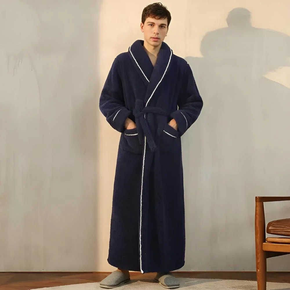 Peignoir de Confort Sherpa Unisexe – Robe de Chambre Douce en Molleton Chaud avec Ceinture et Poches, Vêtement d’Hiver Douillet pour Hommes et Femmes - Image 8
