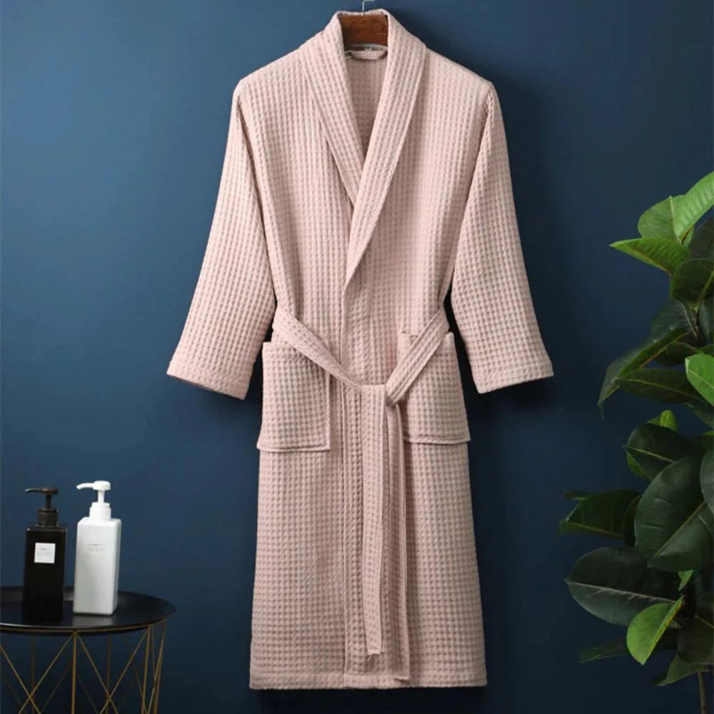 Robe de chambre coton respirant – Peignoir confortable pour spa ou maison - Image 4
