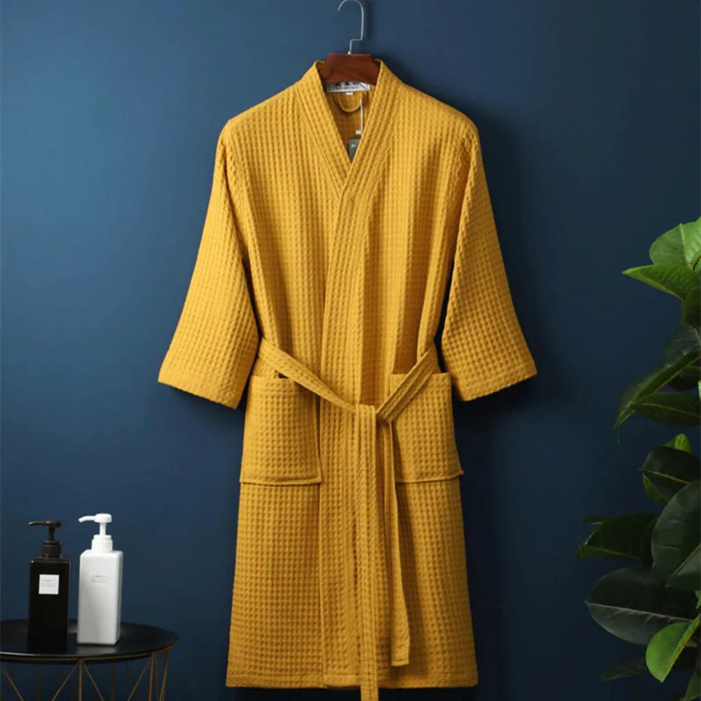 Robe de chambre coton respirant – Peignoir confortable pour spa ou maison - Image 6