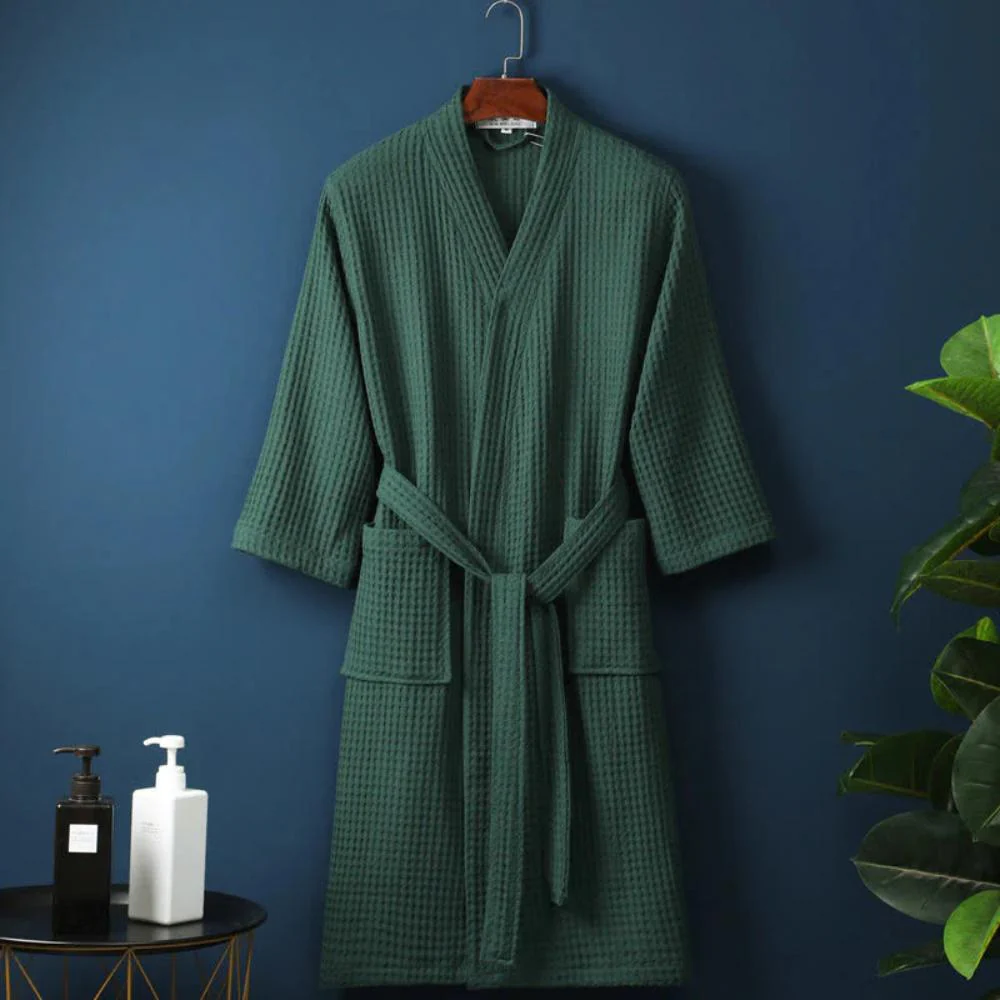 Robe de chambre coton respirant – Peignoir confortable pour spa ou maison - Image 8