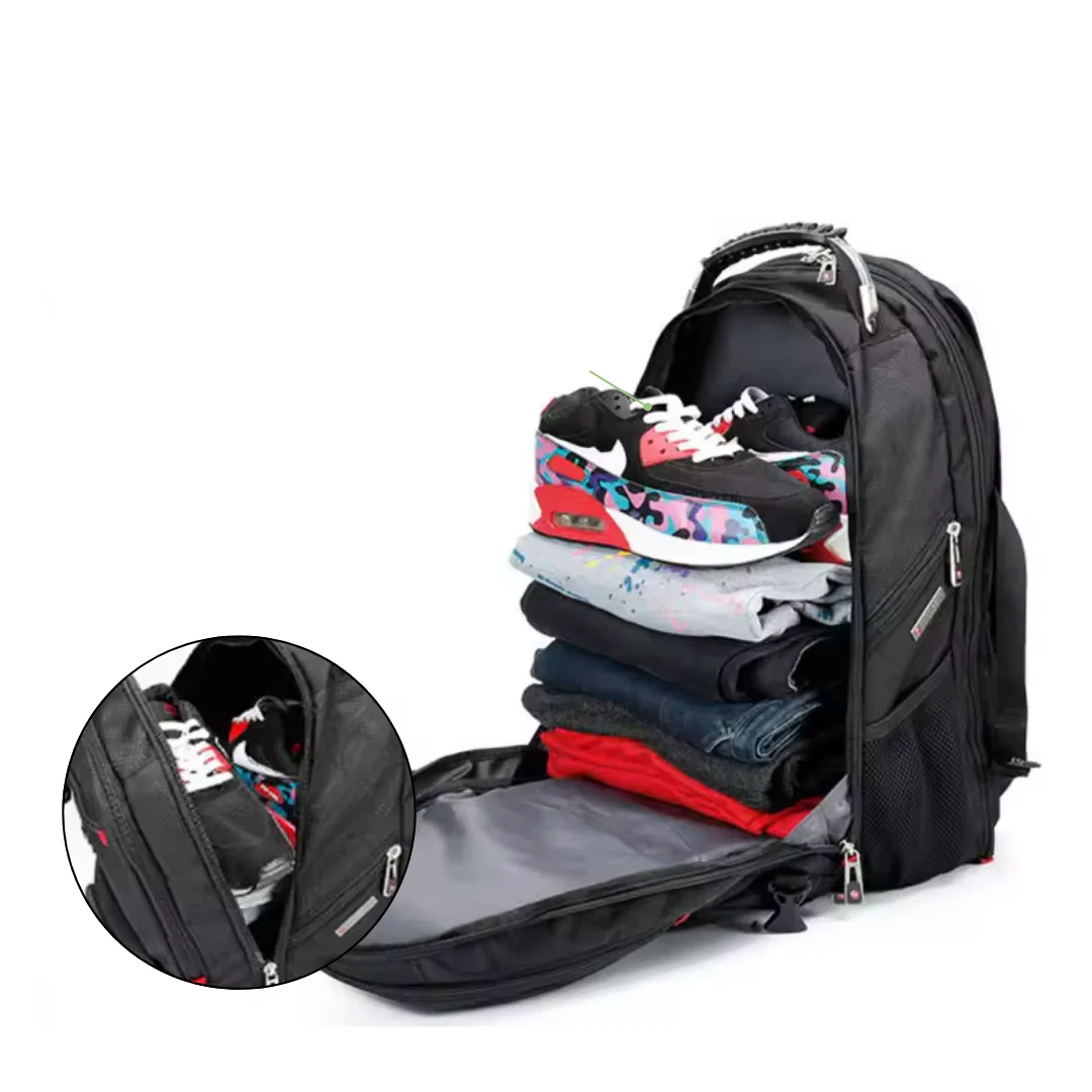 Sac à dos pour ordinateur portable multifonction – Sac de voyage résistant à l'eau pour ordinateur 17 pouces, port USB et design antivol - Image 5