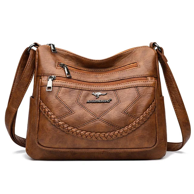 Sac Bandoulière en Cuir Souple de Luxe - Image 11