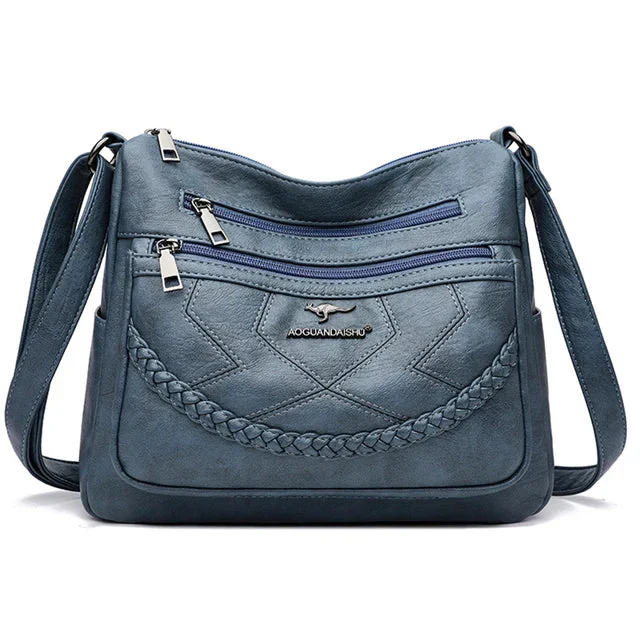 Sac Bandoulière en Cuir Souple de Luxe - Image 12