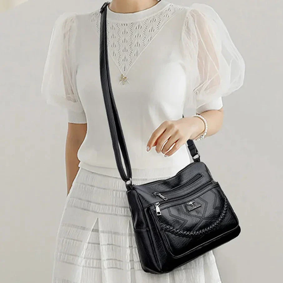 Sac Bandoulière en Cuir Souple de Luxe - Image 4