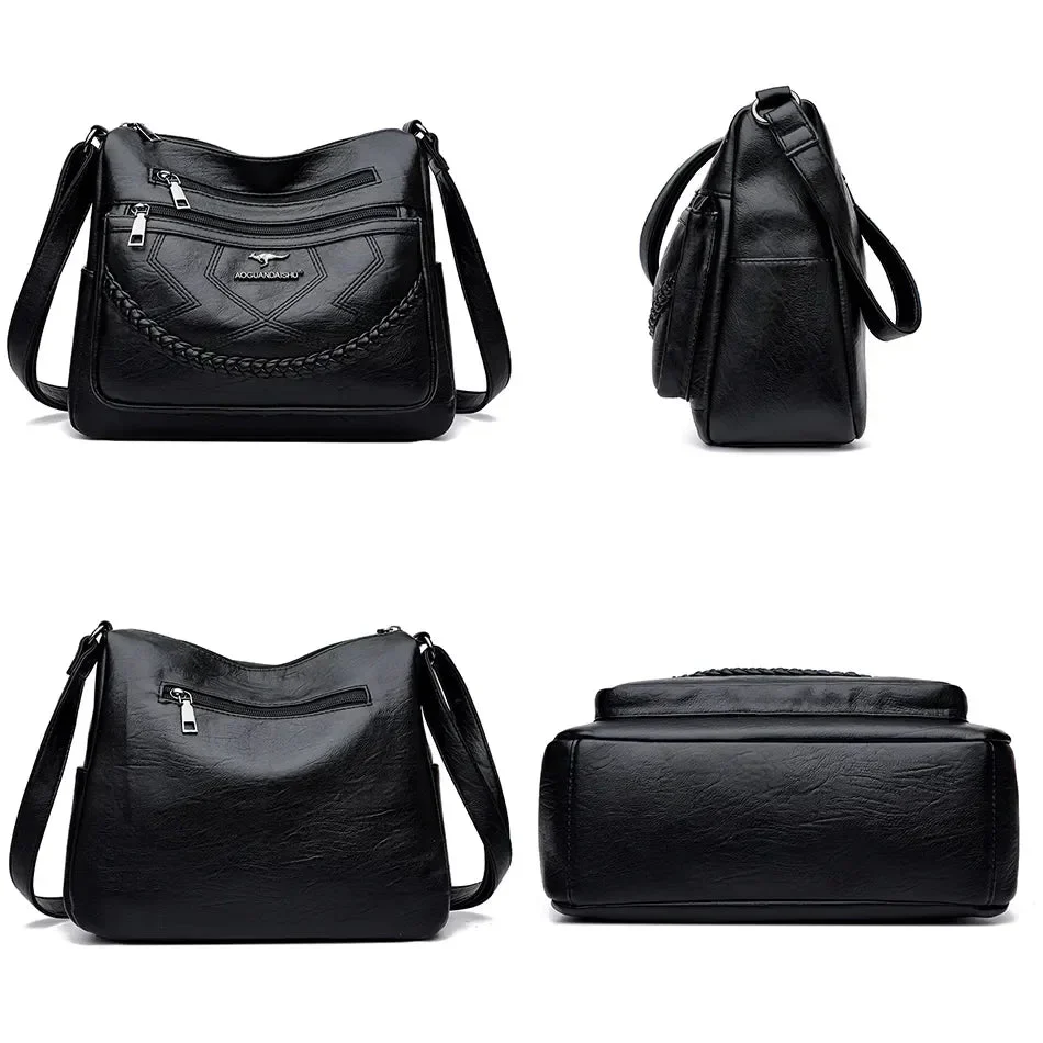 Sac Bandoulière en Cuir Souple de Luxe - Image 7