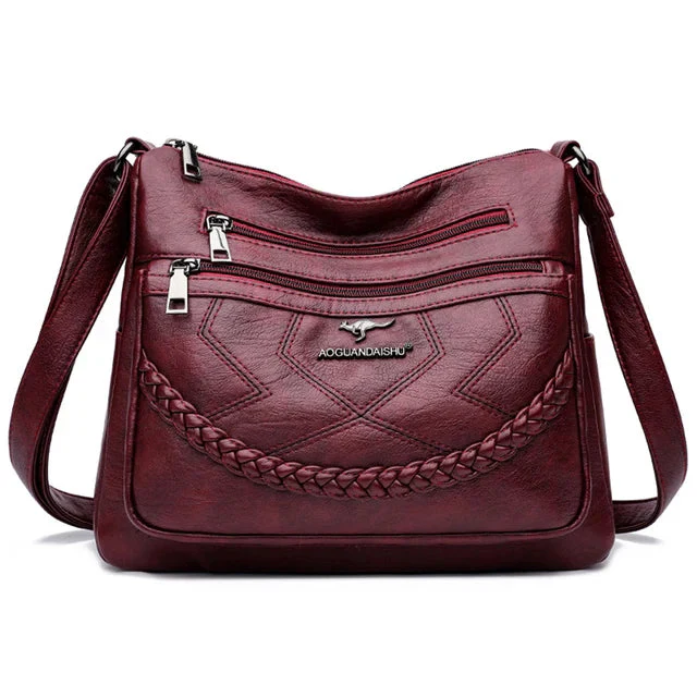 Sac Bandoulière en Cuir Souple de Luxe - Image 9