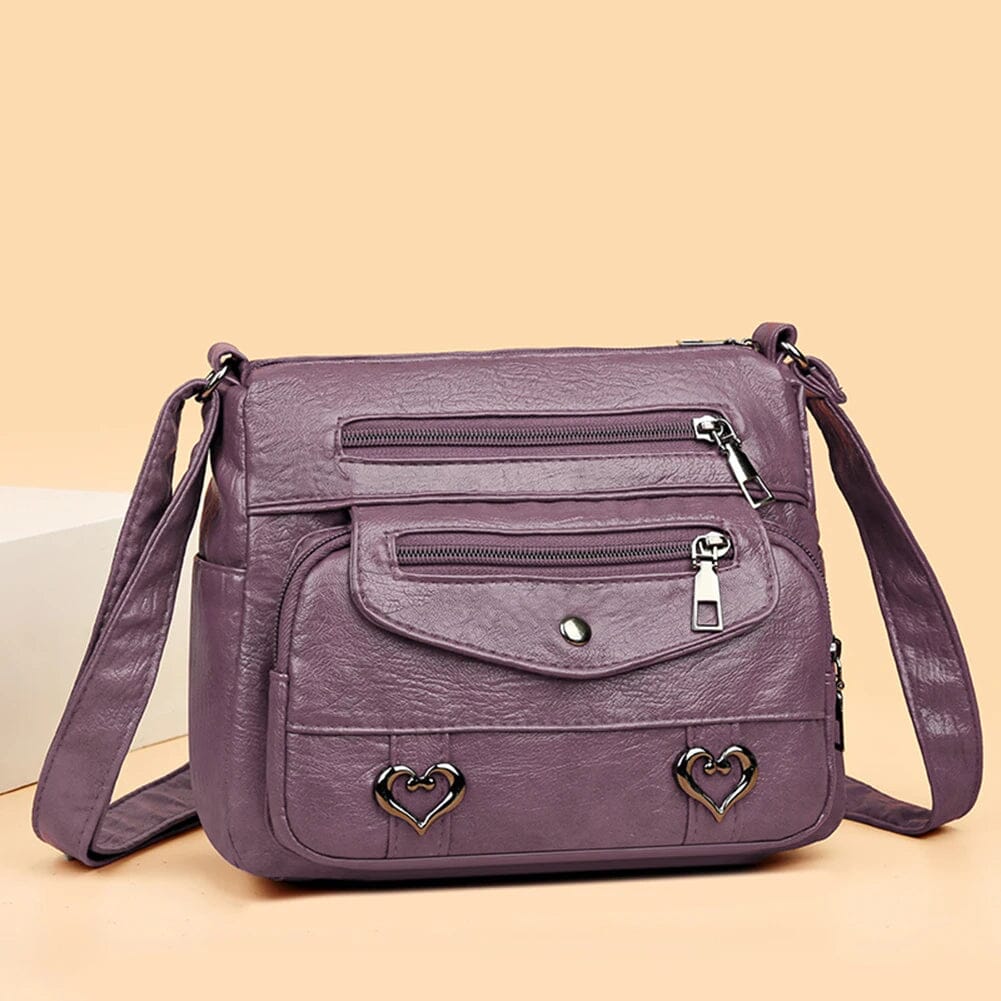 Sac Bandoulière Vintage Femme en Cuir Souple 'Love' - Image 15