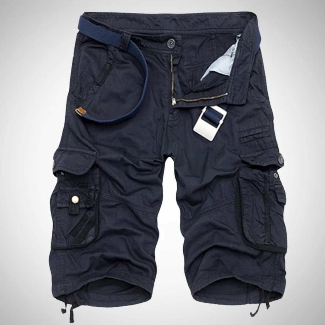 Short cargo homme – Bermuda multi-poches avec ceinture incluse - Image 3