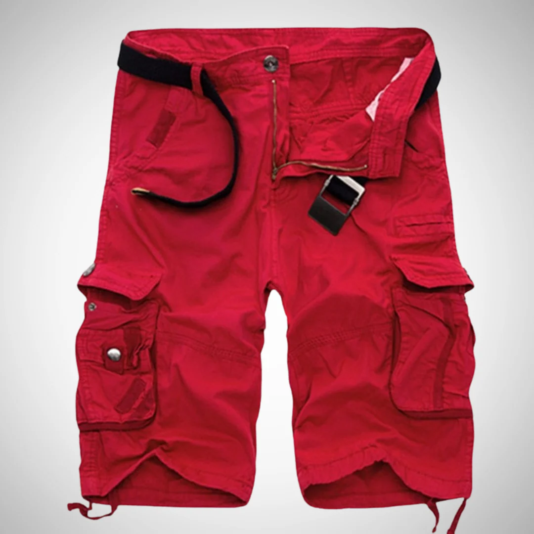 Short cargo homme – Bermuda multi-poches avec ceinture incluse - Image 7