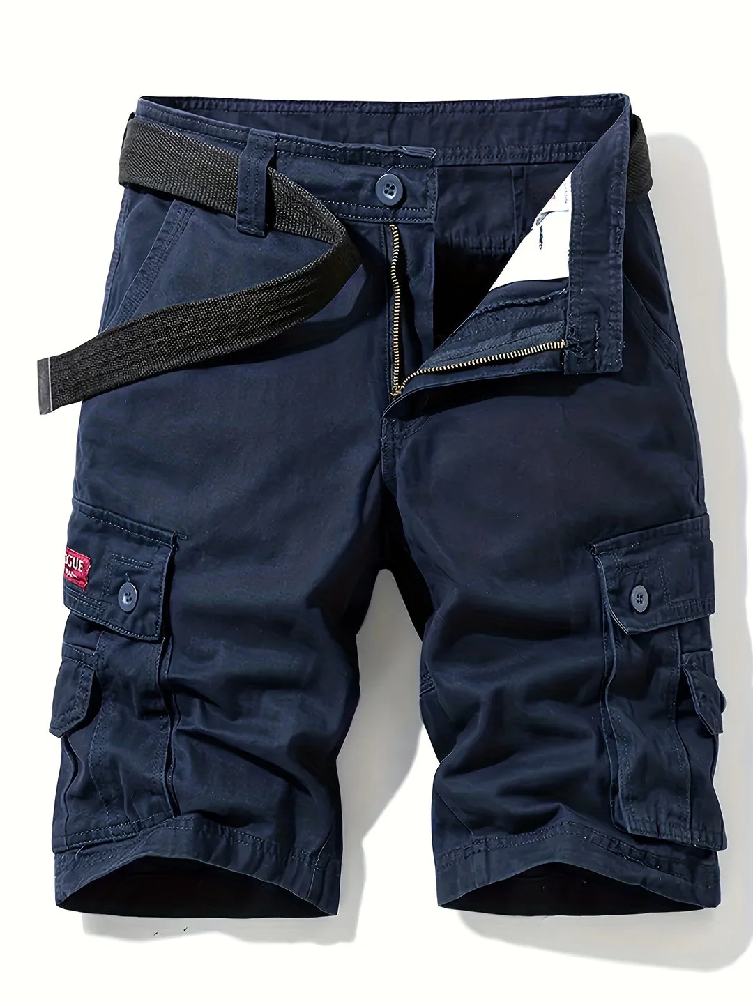 Short cargo homme été – Bermuda multipoches avec ceinture incluse - Image 3