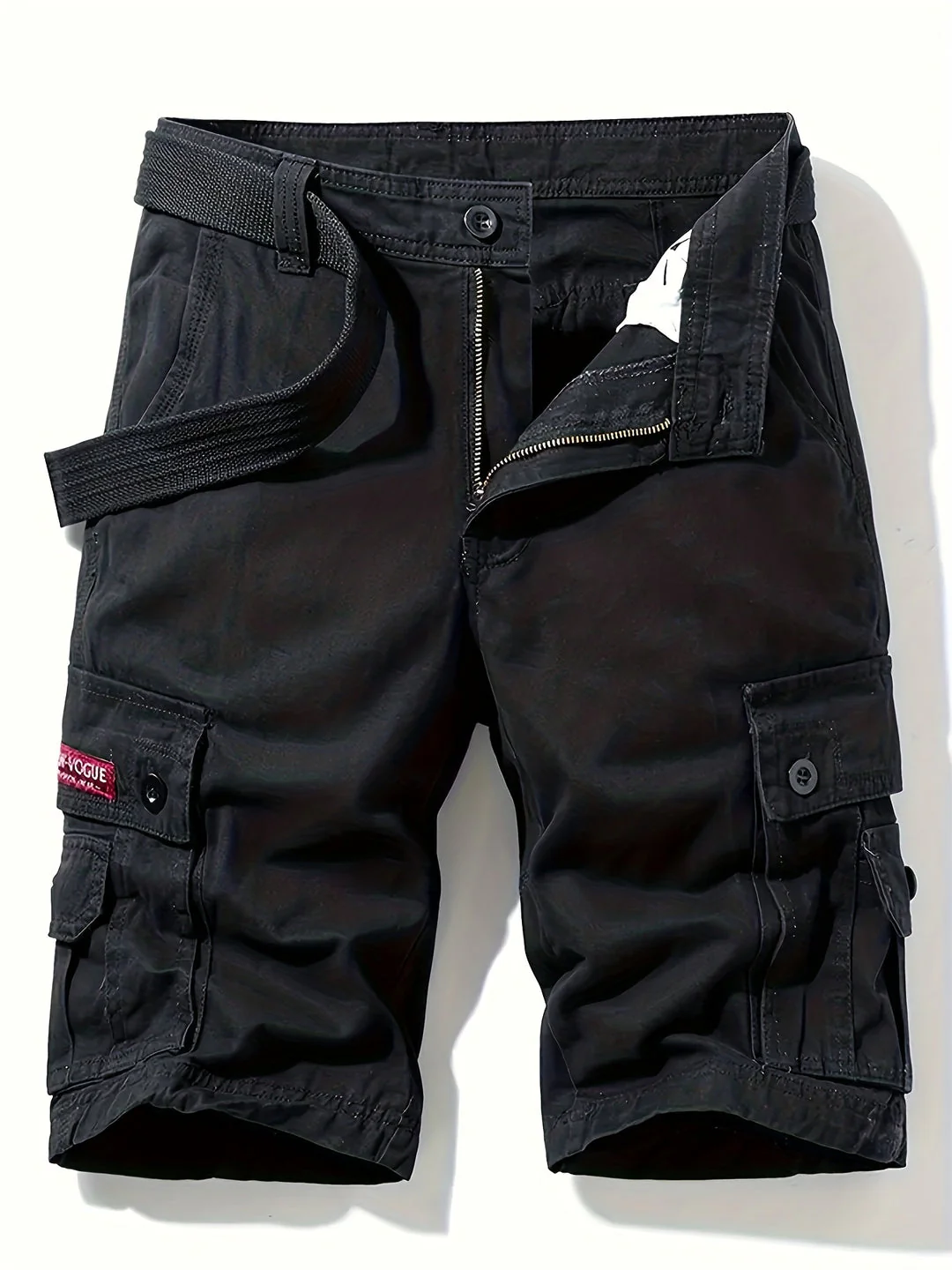 Short cargo homme été – Bermuda multipoches avec ceinture incluse - Image 4