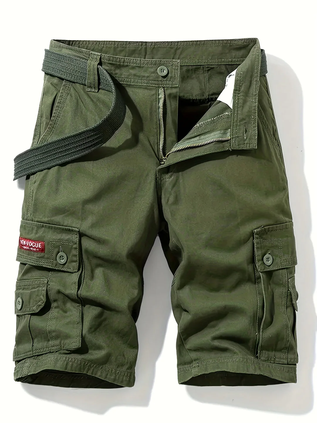 Short cargo homme été – Bermuda multipoches avec ceinture incluse - Image 5